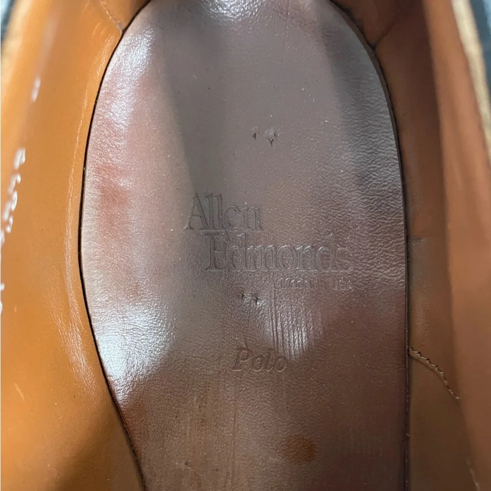 ALLEN EDMONDS Made in USA  Saddle Polo Derby Shoe in‎ Black Size 12 EEE $425